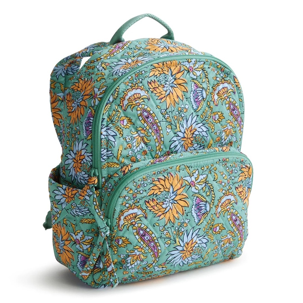 New Vera Bradley Small Banbury Backpack in Gemstone Paisley Premium Cotton NWT